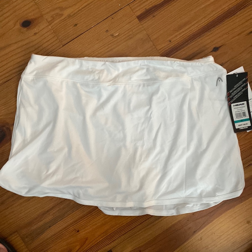 Ladies Head brand white tennis skirt,size XL